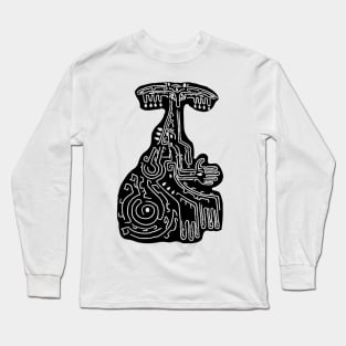 White on Black Rauru Geoglyph (Totk) Long Sleeve T-Shirt